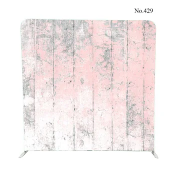 

No.429 Painted pink wood background pillow case backdrop with stand for photobooth