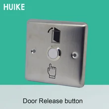 10 шт. 86 мм поверхность из нержавеющей стали Поверхность NC без вариантов сигнала Кнопка открытия дверей контроль доступа релиз переключатель со светодиодный лампой
