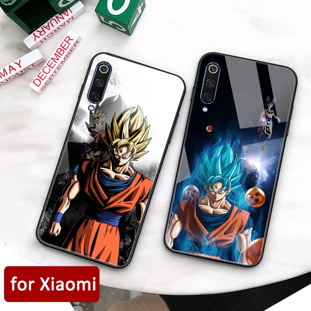 Case for Xiaomi 9 glass back cover case Guko Dragon Ball Z mi 8 8se lite explorer 9se mix 2 2s 3 CC9 | Мобильные телефоны и