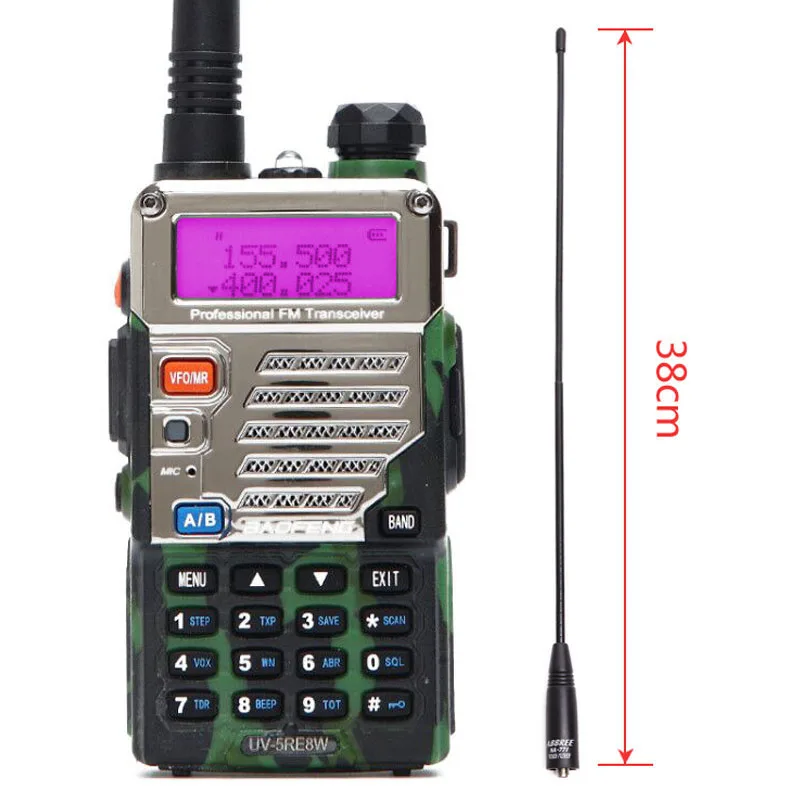 BaoFeng UV-5RE 8 Вт Camo рация Dual Band УФ 5RE ветчиной двухстороннее радио VOX фонарик Ручной 10 км С NA-771 NA-771R антенны