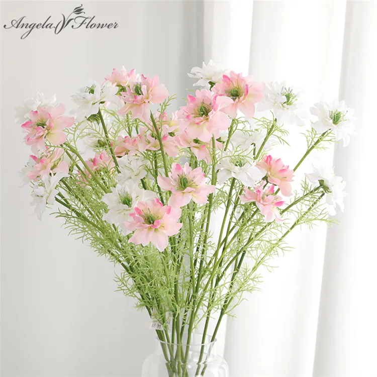 

70 cm Wedding road lead layout artificial Gesang flower Home desktop table decor silk flores artificiales chrysanthemum 4 colors