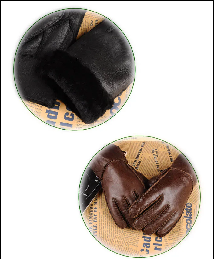 GLV837 Bmen and women warm wool fur leather winter font b gloves b font motorcycle ride