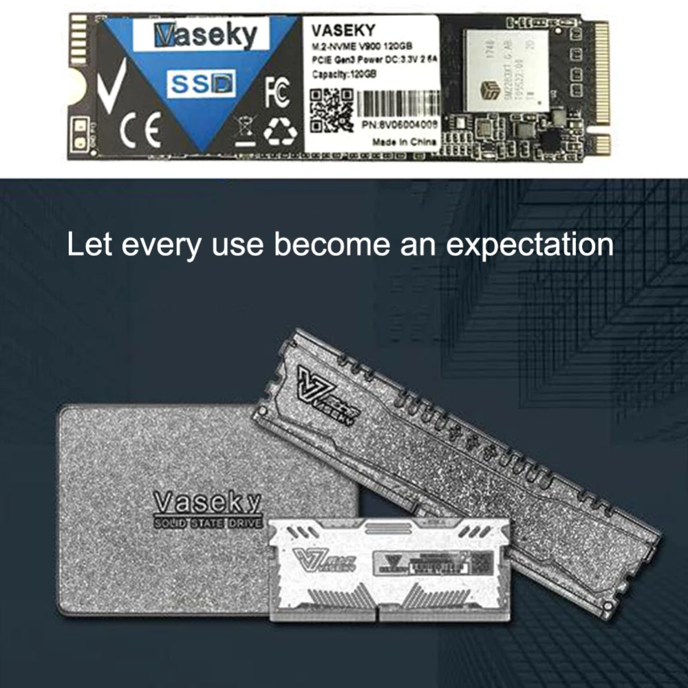 Внешний жесткий диск Vaseky M.2 NVME PCIE Gen3 SSD 120 ГБ 240 256 твердотельный накопитель для