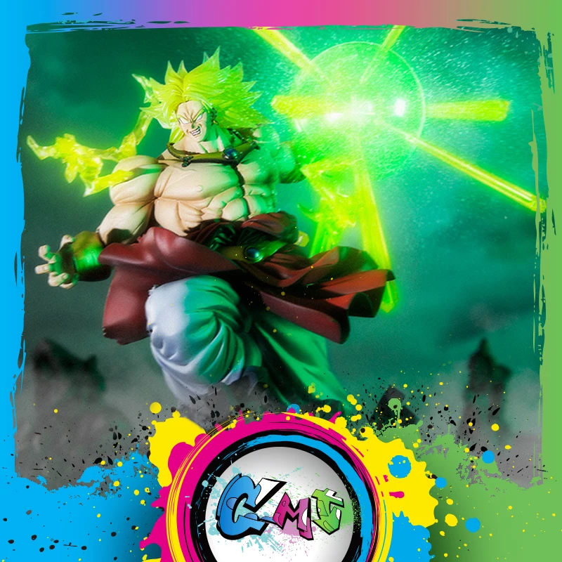 CMT In Stock Origianl Bandai Super Saiyan People Broly Fierce Battle Anime Toys Figure