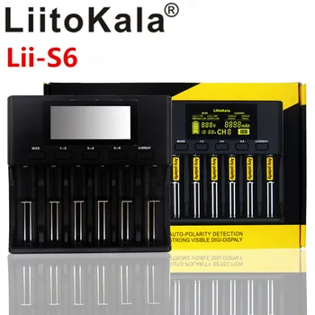 

Liitokala lii-S6 18650 26650 3.7V lithium battery 1.2V nickel metal hydride cadmium 3.2V lithium iron phosphate battery 6 slot