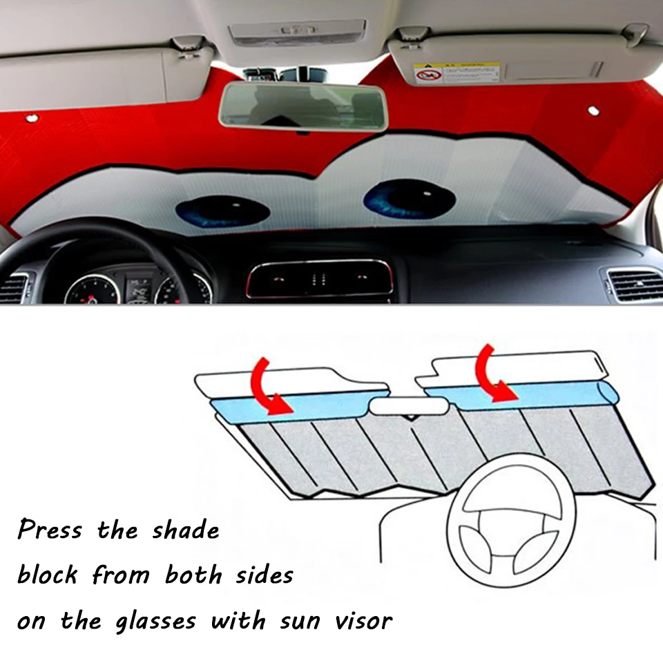 Atreus 1 шт. Мультфильм окна автомобиля лобового стекла чехол для экрана козырек от солнца для Nissan qashqai Citroen c4 c5 c3 Chevrolet cruze peugeot