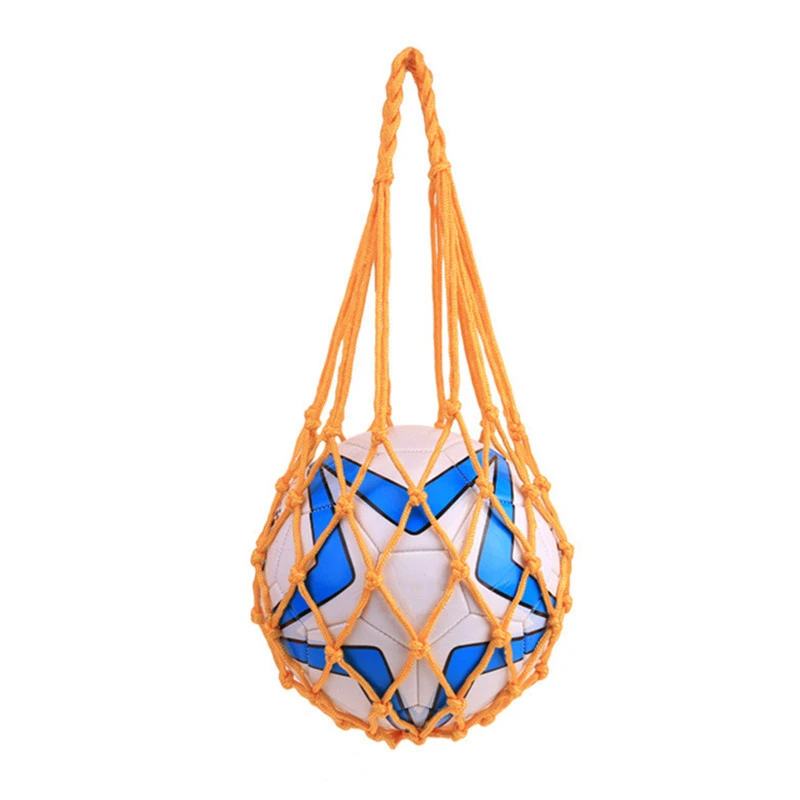 Weaving Nylon Net Bag Ball Carrying Mesh Net Bag Sports Portable Equipment Football Balls Volleyball Ball Net Bag - Цвет: Цвет: желтый