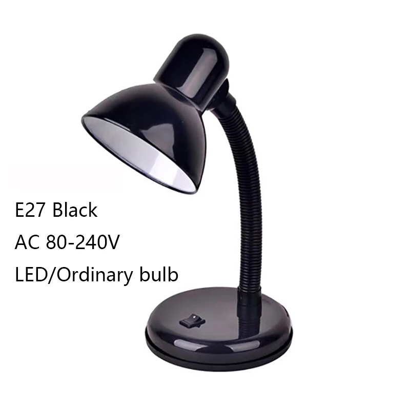 Simple colorful desk lamps E27 LED modern table lamps with switch for parlor study office reading n
