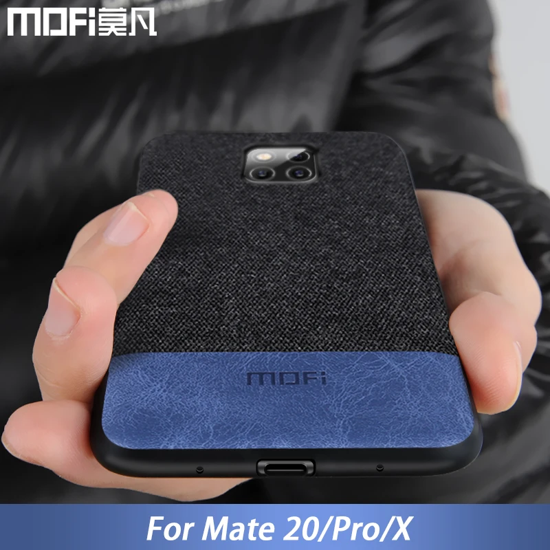 

for Huawei mate 20 case cover Mofi original silicone mate 20 X cover case back coque fabric shockproof mate 20 pro case