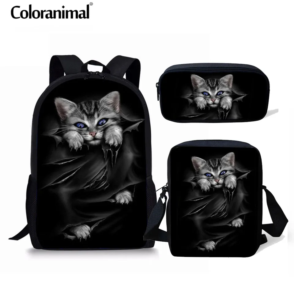 sac a dos chat noir