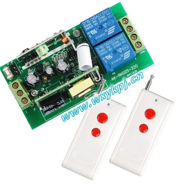 

85V-280V Wide Range Output RF wireless remote control system 1 Receiver & 2 Transmitter