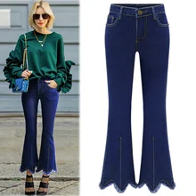 Zinwoco уличный стиль женские джинсы скинни женские расклешенные джинсы с высокой талией джинсы плюс размер женские сексуальные брюки элегантный винтажный стиль