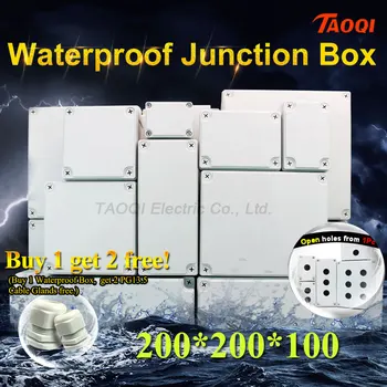

1Pcs 200x200x100 Waterproof Junction Boxes Electrical Connection Outdoor Plastic Enclosure Housing DIY Electronic Project Case