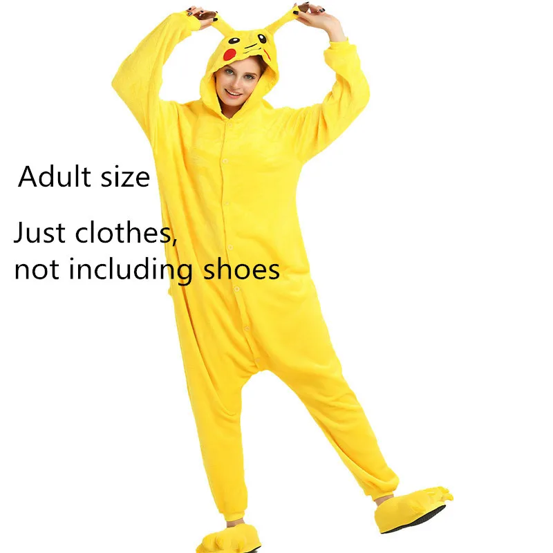 Талисман Pikachu костюм покемон ребенок Пикачу Onesie Pocket Monster Pikachu пижамы костюм для сна косплей для взрослых Покемон Пижама