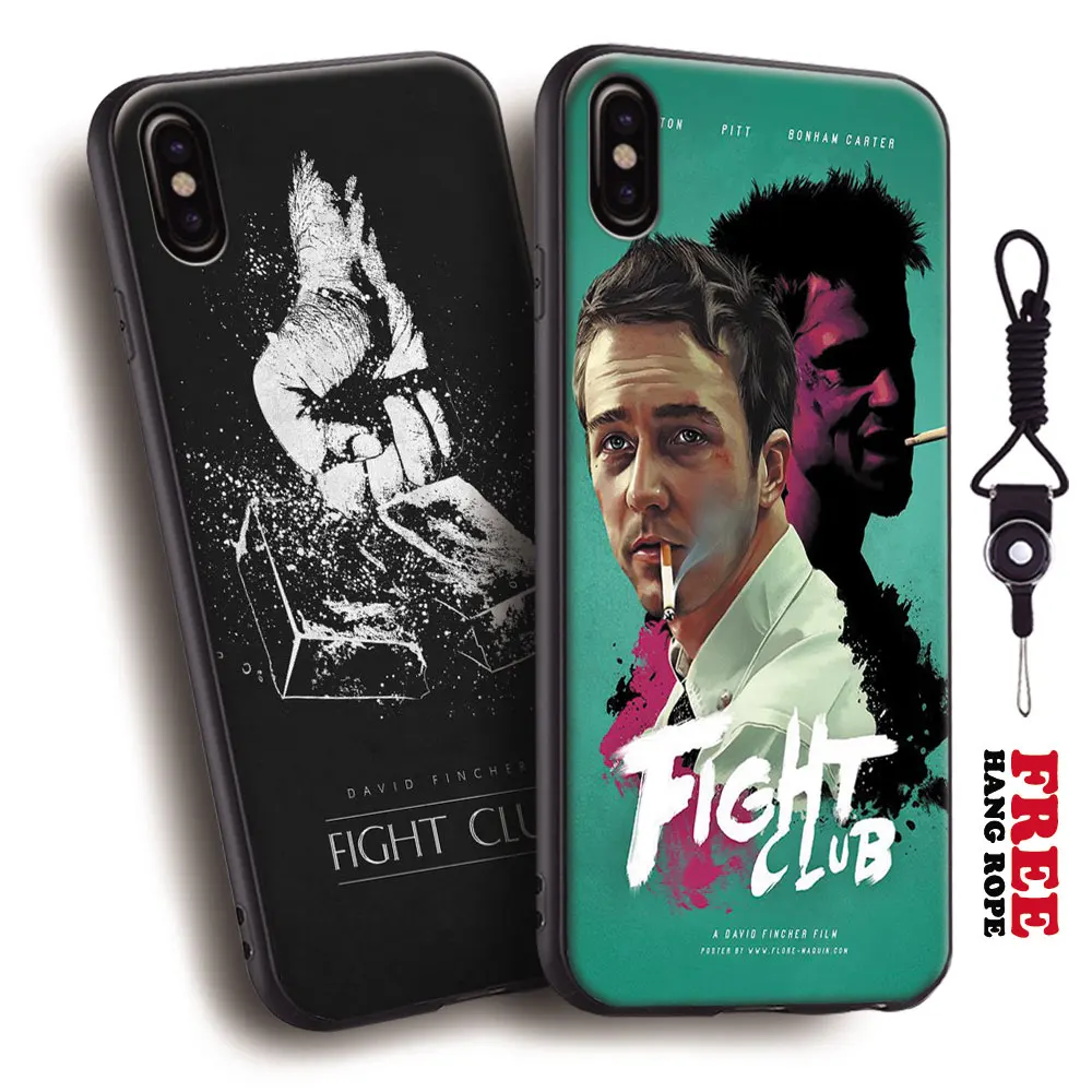 

Fight club art movie poster Tpu Soft Silicone Phone Case Cover Shell For Apple iPhone 10 X 5 5s SE 6 6s 7 8 Plus