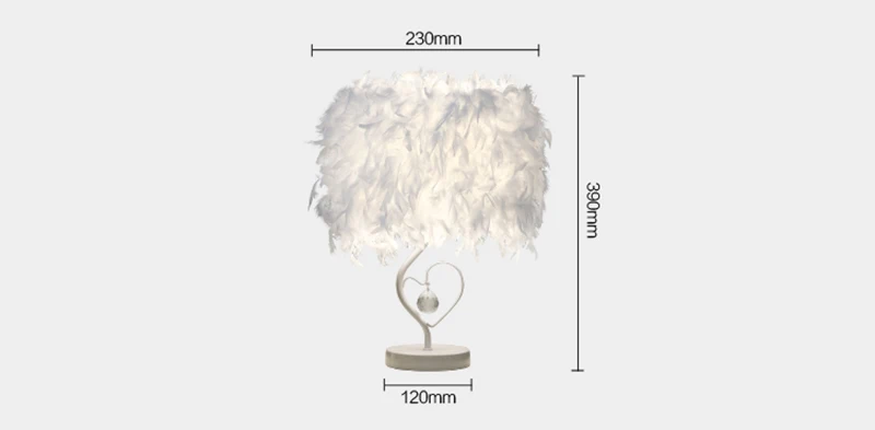 Стол настольные лампы настольные гостиная комната сердце Форма перо с украшением в виде кристаллов настольная лампа светильник со штепсельной вилкой европейского стандарта US UK AU разъем маленький размер