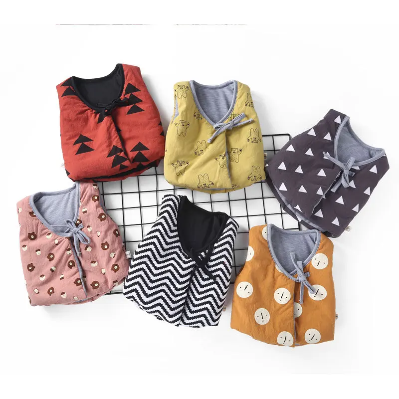Children Clothing Funny Vests Baby Boys And Girls Cotton Waistcoats Fall Winter Sleeveless
