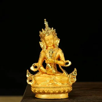 

Small Pocket Handle Efficacious Vajrasattva/Kingkong Gold Buddha Alloy Copper Statue Home/ Office Decorate Statue