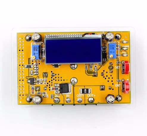 

10A DC-DC Adjustable LCD Dual Display CC CV Step-down Power Supply Module Short Circuit Protection + Case DC-DC Boost Converter