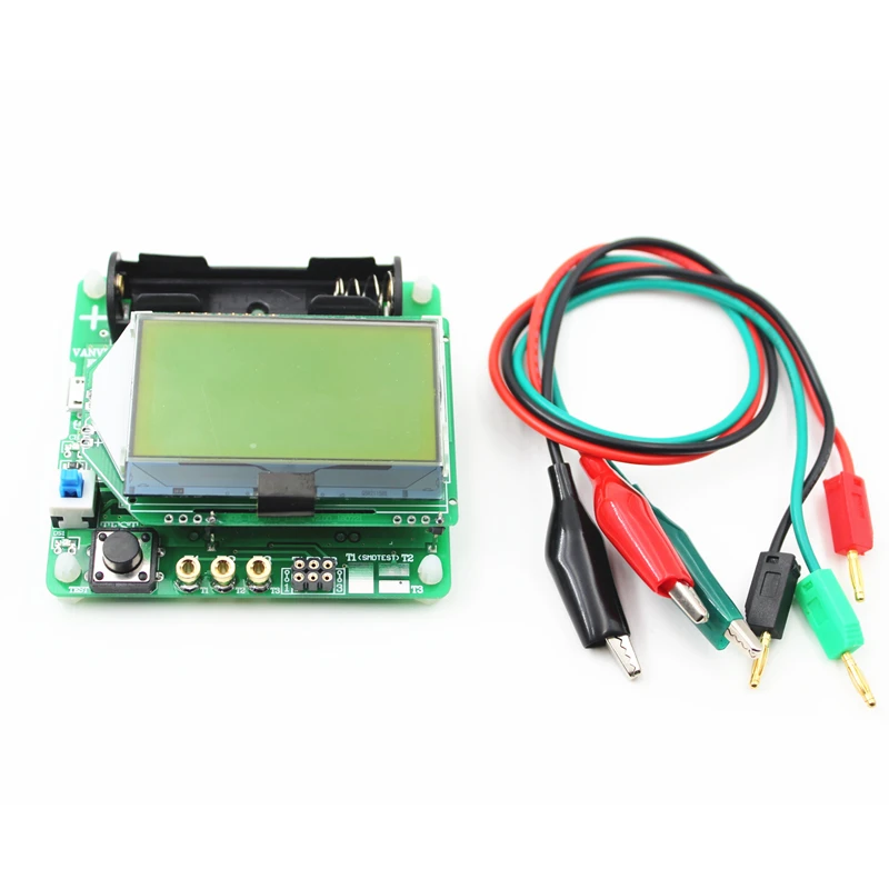 Portable 12864 LCD Transistor Tester Capacitance LCR ESR Meter Diode Triode MOS 
