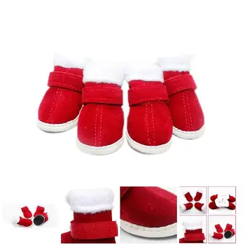 

Christmas Small Pet Dog Doggy Shoes Rubber Sole Non-Slip Lovely Dog Shoe Bottom Boots For XS-XL TB Sale