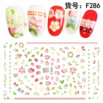 

SUPER THIN SELF ADHENSIVE 3D NAIL ART NAIL SLIDER STICKER CHRISTMAS XMAS SNOW FLAKE FRUIT STRAWBERRY CAKES DRINK F285-294