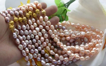 

shitou 00793 wholesale 10item pink lavender baroque pearl necklace