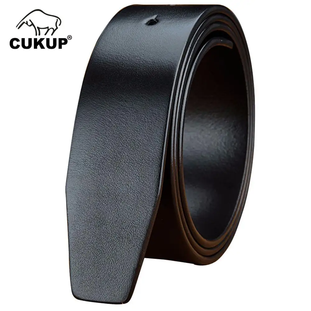 

CUKUP Top Quality Cowhide Leather Belt for Pin & Smooth Style Cowskin Belts Men Without Buckle 3.3&3.8cm Width Optional NCK634