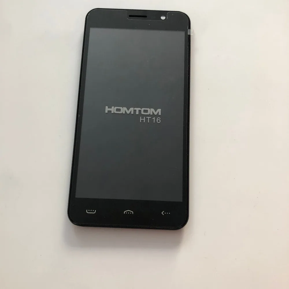 Б/у ЖК-экран+ сенсорный экран+ рамка для HOMTOM HT16 MTK6580 четырехъядерный 5,0 дюймов 1280x720