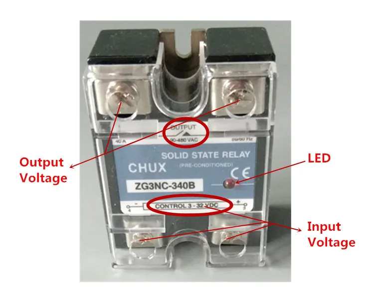 SSR 40A 220V AC-AC Однофазное твердотельное реле 40a(SSR-40AA