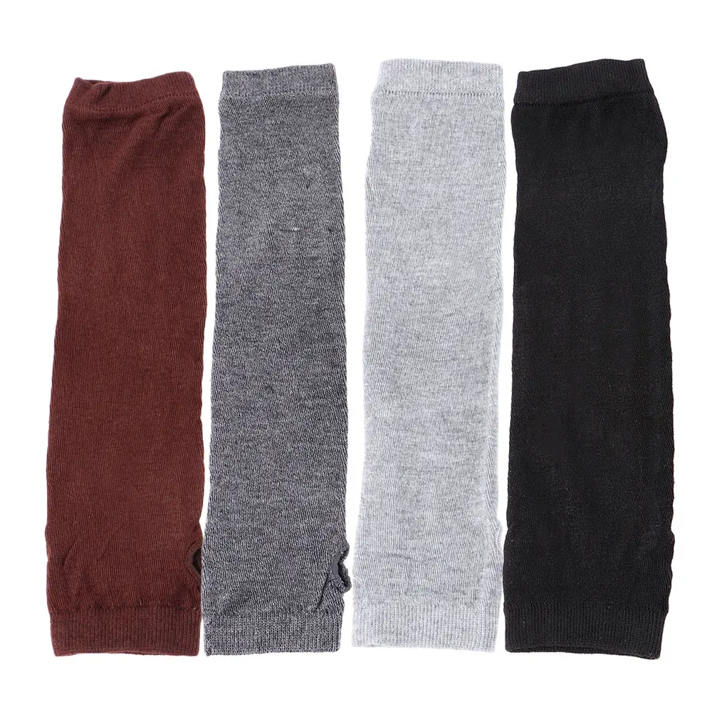 2 paia di guanti senza dita unisex, lavorati a maglia