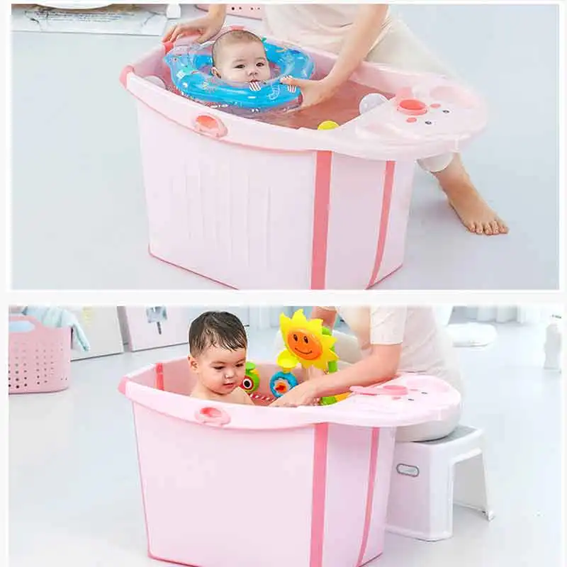 Purple Babyyuga Baby Folding Bath