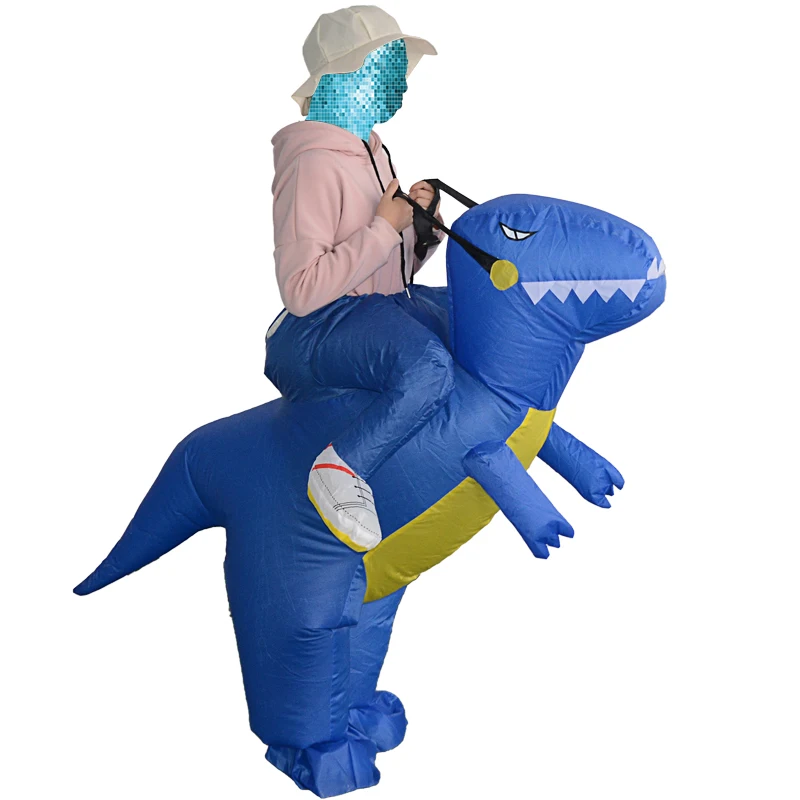 Надувной костюм динозавра Purim airblow T Rex работающий от вентилятора наряд для детей и