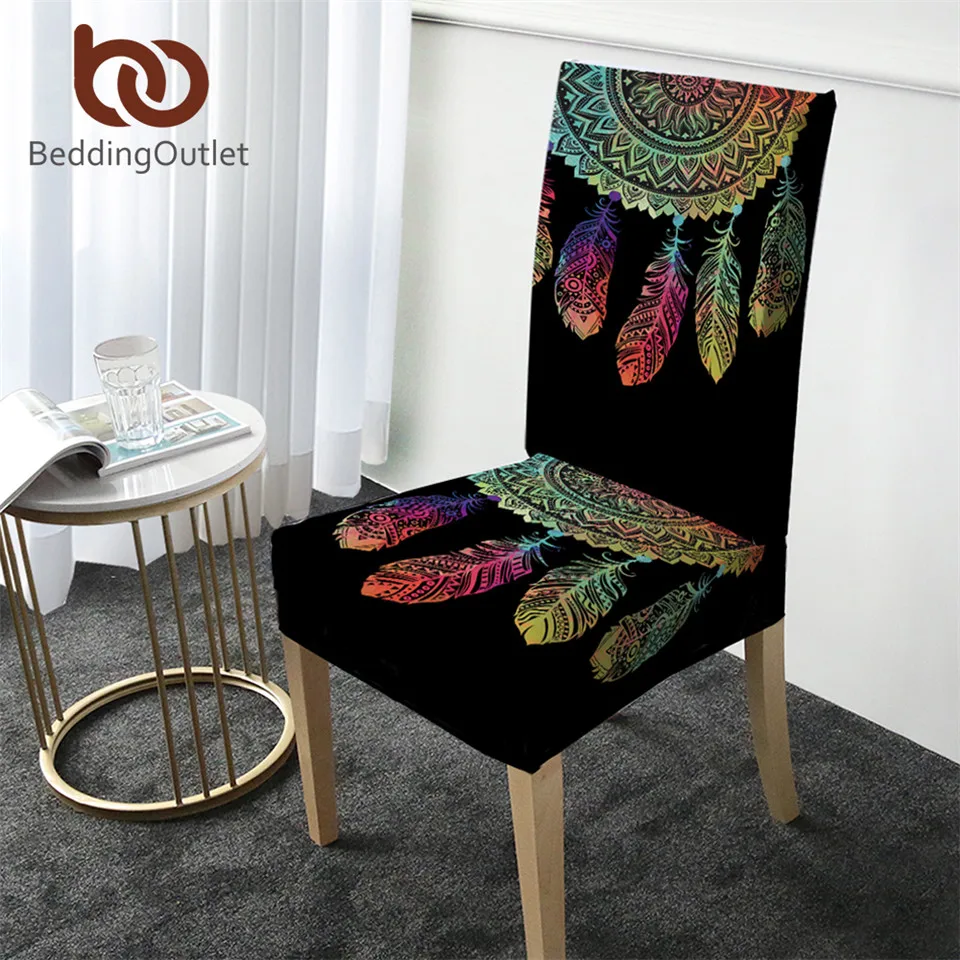 BeddingOutlet Ловец снов чехол для обеденного стула богемный эластичный из спандекса с