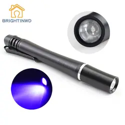 Brightinwd 1LED фиолетовый уф-pen свет 395NM ручка-образный экономия денег фонарик