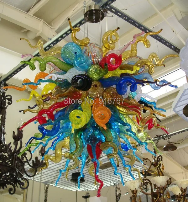 

Free Shipping 110v/220v LED Handmade Glass Chandelier Light Fixture