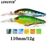 LINGYUE – leurre méné coulant en plastique dur, appât artificiel de type wobbler à longue portée, crankbait, 11cm, 12g, 1 pièce ► Photo 1/6