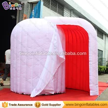 Прямая с фабрики 3X2X2,3 м светодиодный надувной фотостенд типа красный внутри белый для наружного освещения купол igloo для свадебной вечеринки prop