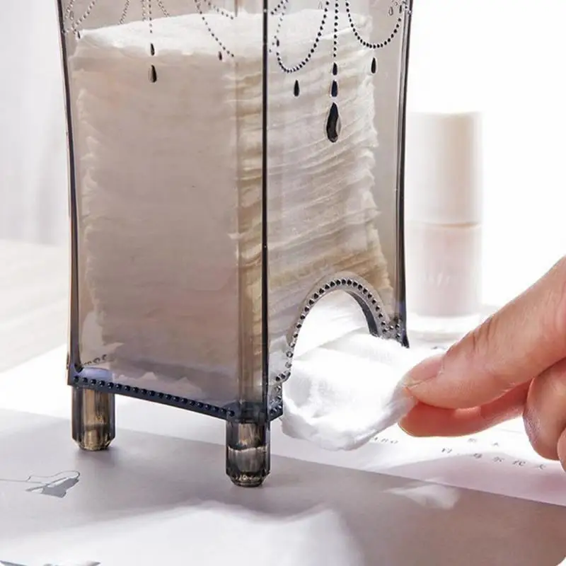 

Cosmetics Cotton Swab Storage Box Container Portable Acrylic Makeup Cotton Pad Holder Case Boxes