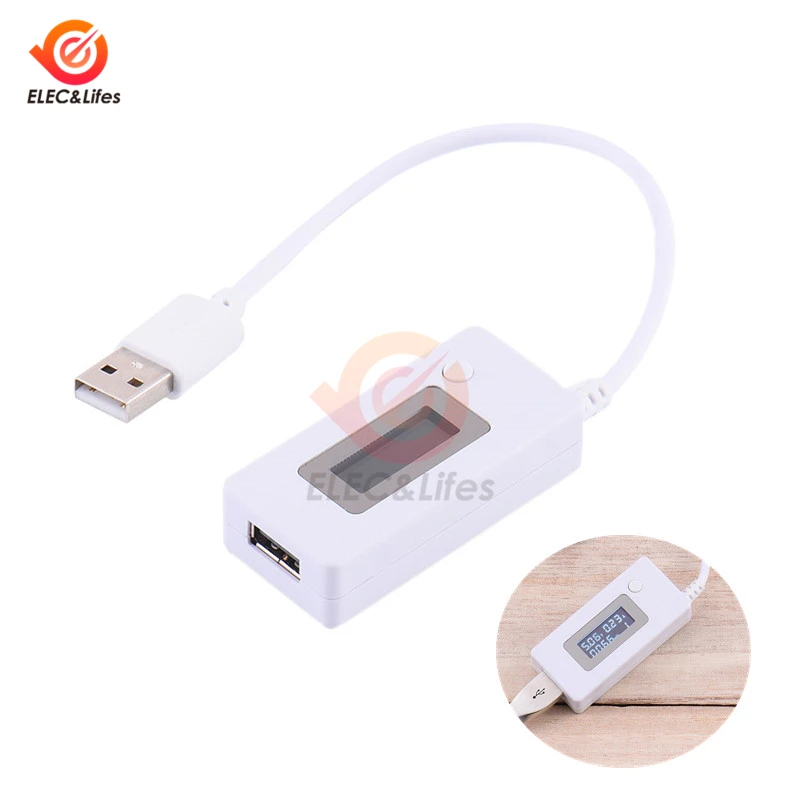 

Mini DC Digital USB Detector Voltmeter Ammeter Mobile Power Bank Charging Voltage Current Meter discharge capacity tester 4-30V