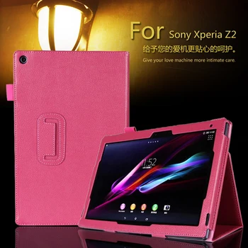 

Folio Leather Stand Case Cover Protective Skin For 10.1" Sony Xperia Z2 Tablet for sony Xperia Z2 case Tablet