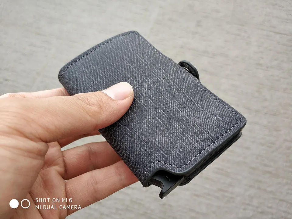 RFID Блокировка ковбойский кредитный ID держатель для карт Ретро винтажный алюминиевый джинсовый кожаный бумажник чехол для карт мини кошелек для мужчин и женщин