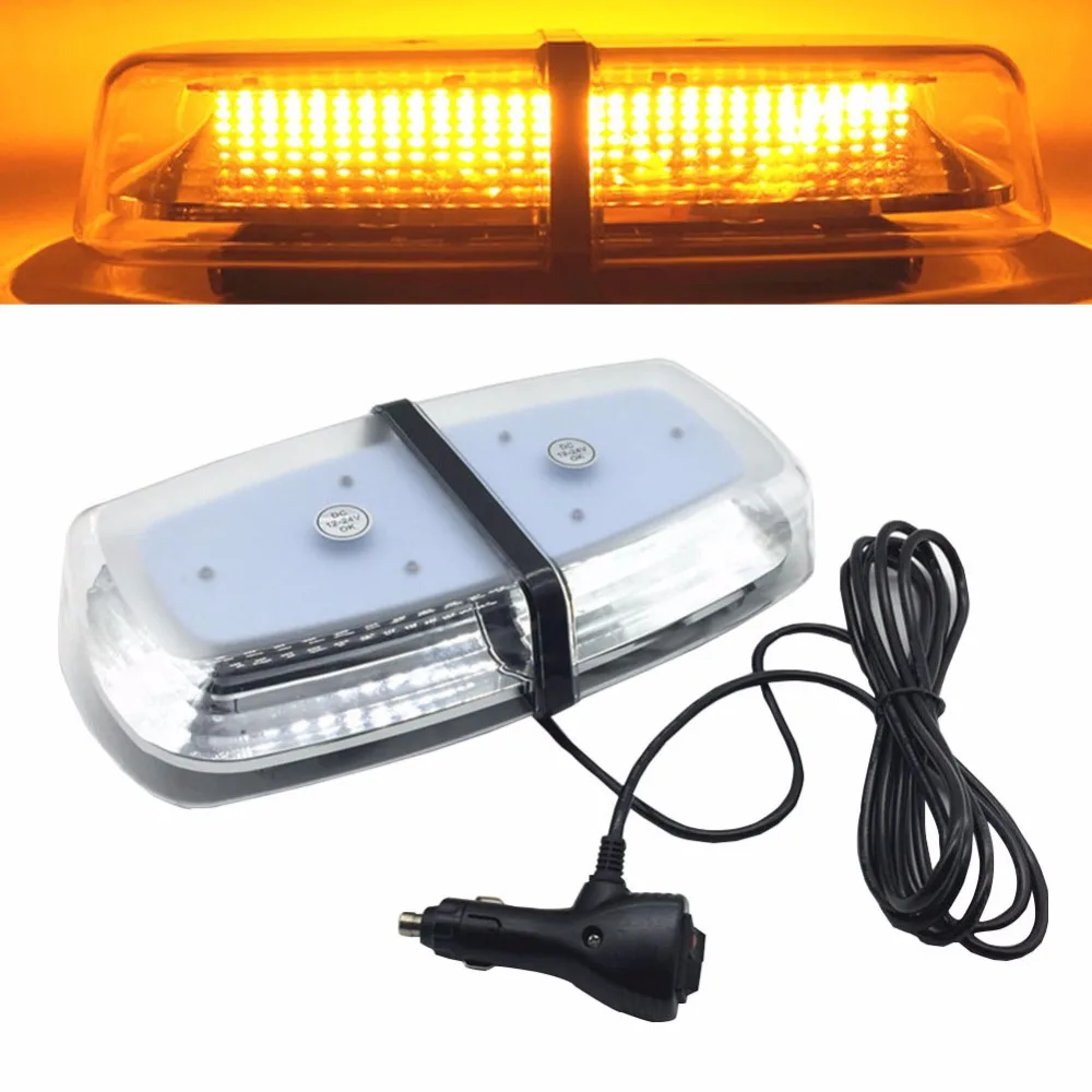 Yellow DC12V~24V Magnetic Mounted Car truck Strobe Flashing Emergency Light Beacon ambulance Police Warning lights lamp