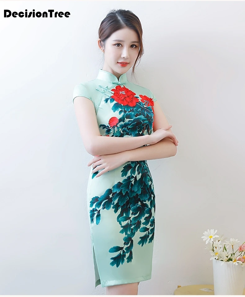 2019 Новое китайское платье женское платье свадебное cheongsam юбка qipao женское вискозное платье Мандарин Воротник Винтаж Cheongsam Vestidos