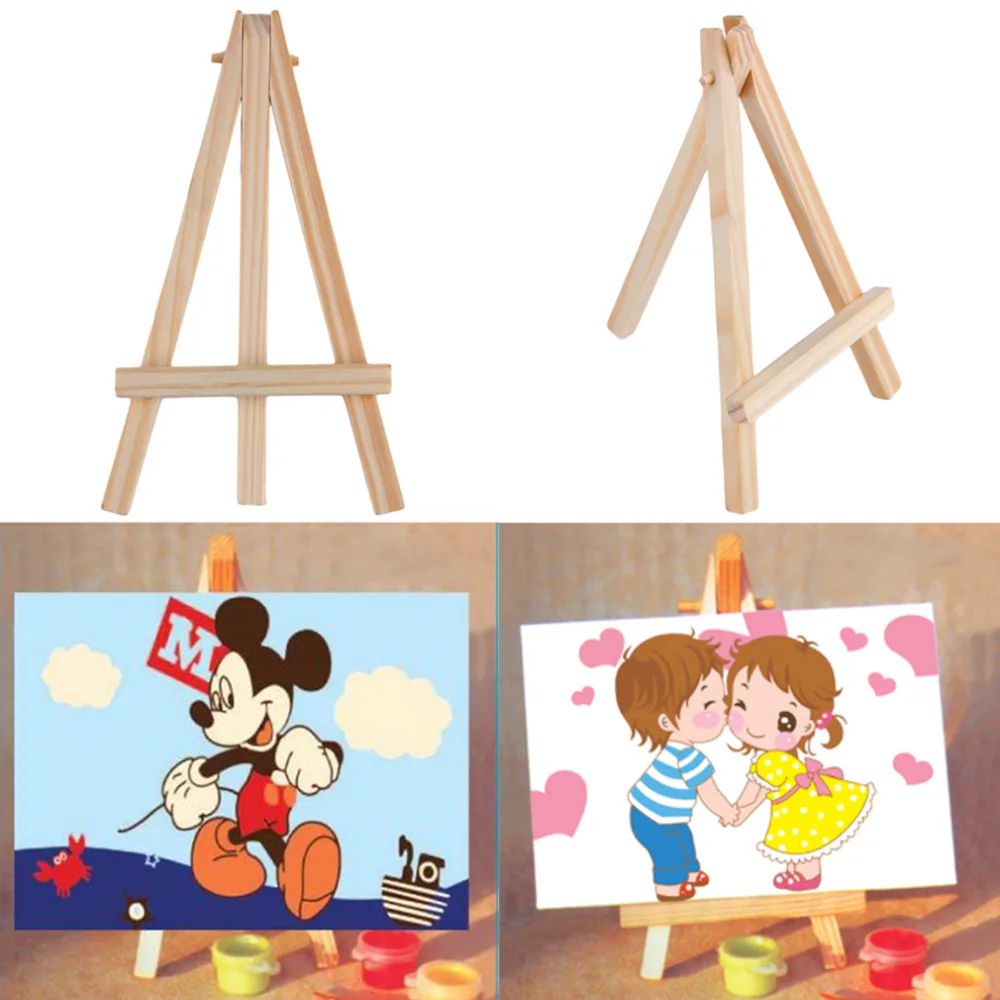 Kids Mini Wooden Easel Artist Art Painting Name Card Stand