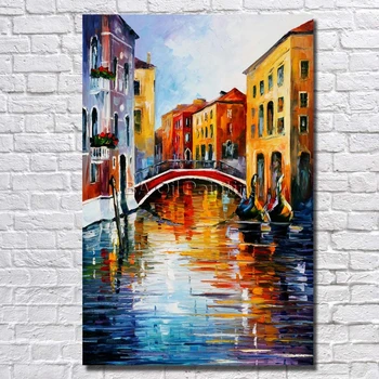 

Big Size 100% Hand Painted Beautiful River Landscape Palette Knife Painting On Canvas For Living Room Decor No Framed