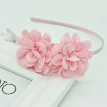 ¡Novedad de 2018! diadema de dos flores para niños, diadema multicolor para niñas, accesorios para el cabello, diadema de flores para mujer, regalo pop