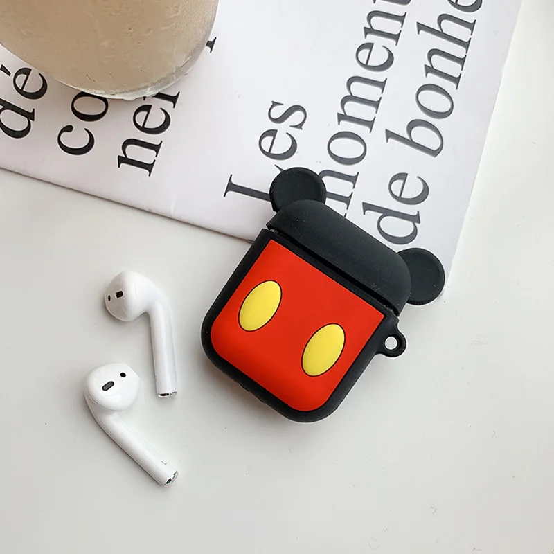 Милый мультяшный чехол для AirPods, противоударный защитный силиконовый чехол для наушников Apple, аксессуары для зарядного устройства