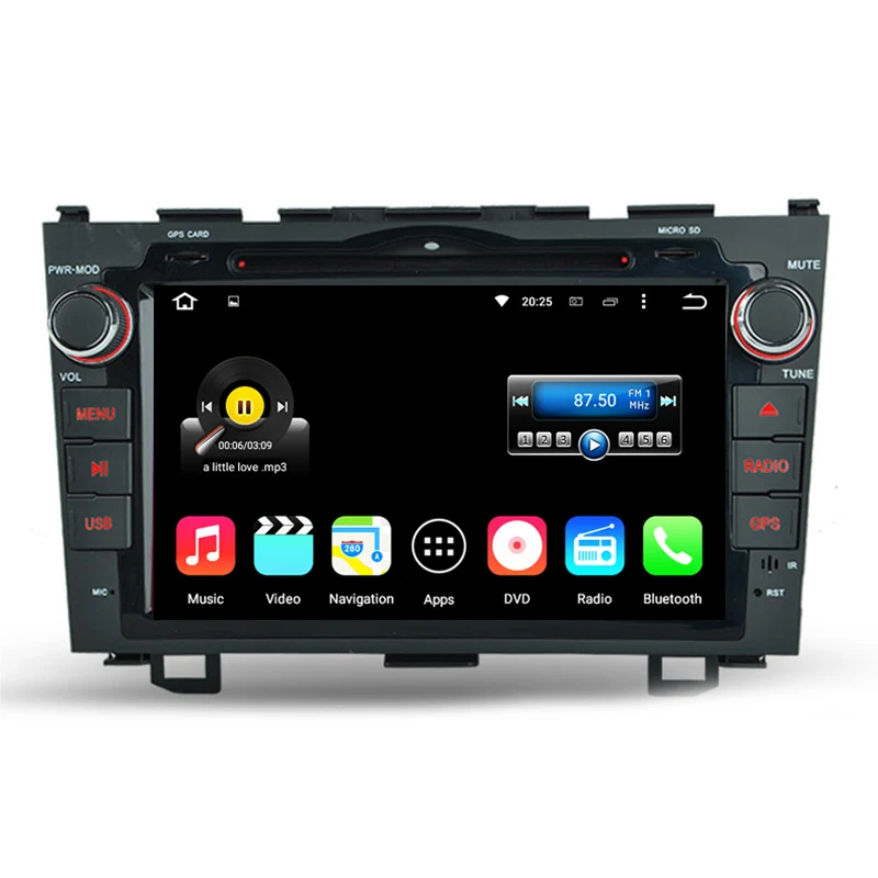 HD Quad Core 2GB 16GB 1024X600 Android 5 1 1 Car DVD Player For Honda CRV