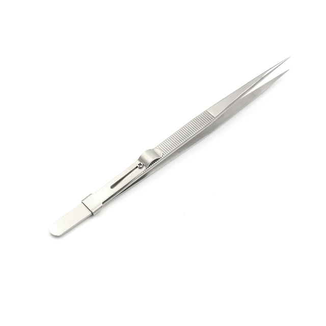 Cheap 6.5" Adjustable Slide lock Antistatic Tweezers For Jewelry Electronic Component Holding Repair Tools High Quality